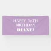 Elke Age Lavender Paars Happy Birthday Banner (Horizontaal)