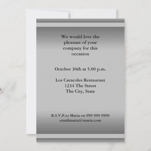 Elke Age Mannen Birthday Party Kaart (Achterkant)