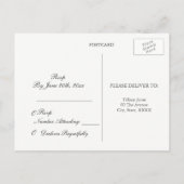 Elke Age White Rose Floral Birthday Party RSVP Uitnodiging Briefkaart (Achterkant)