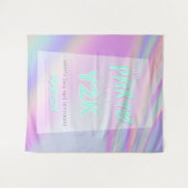 ELKE AGE Y2K verjaardag iriserende regenboog achte Wandkleed (Voorkant (horizontaal))