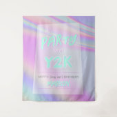 ELKE AGE Y2K verjaardag iriserende regenboog achte Wandkleed (Voorkant)