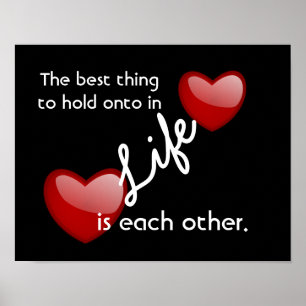 Elke andere - liefdescitaat - druk poster