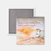 Elke avond schildert moeder Natuur weer een wonder Magneet (Voorkant / Achterkant)