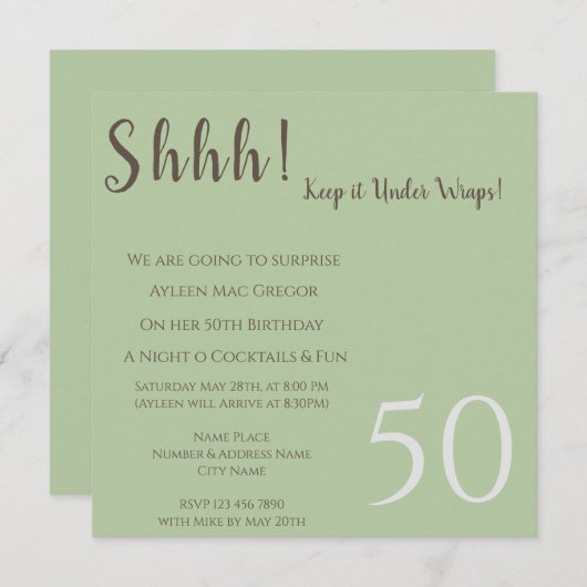 Elke avond van de geboorte van een leeftijd kaart (Voorkant / Achterkant)