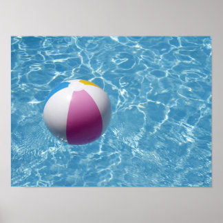 Elke bal in het zwembad poster