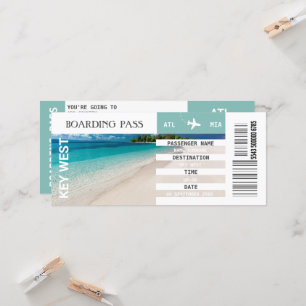 ELKE bestemming vliegtuig boarding pass weekend Kaart