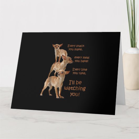 Elke biet die je neemt, Honger Dog, Chihuahua Kaart (Voorkant)