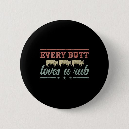 Elke biet houdt van een rubberen pitmaster-roker G Ronde Button 5,7 Cm (Voorkant)