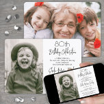 ELKE Birthday 2 Foto Simple Black and White Party Kaart<br><div class="desc">Nodig familie en vrienden uit voor een stijlvolle verjaardagsviering met moderne aangepaste foto's voor zwarte en witte feestjes. Afbeeldingen en alle formuleringen in deze sjabloon zijn eenvoudig aan te passen. (AFBEELDING PLACEMENT TIP: Een gemakkelijke manier om een foto precies te centreren hoe u wilt is het te bebouwen alvorens aan...</div>