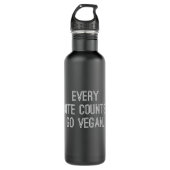 Elke Bite Counts gaan Vegan Waterfles (Voorkant)