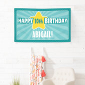 Elke Blauwgroen Aqua Blue Birthday Banner van de A (Insitu)