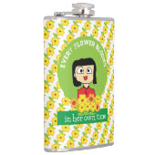 Elke bloem bloeit in haar eigen tijd heupfles (Rechts)