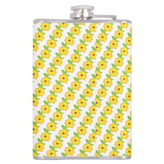 Elke bloem bloeit in haar eigen tijd heupfles (Achterkant)