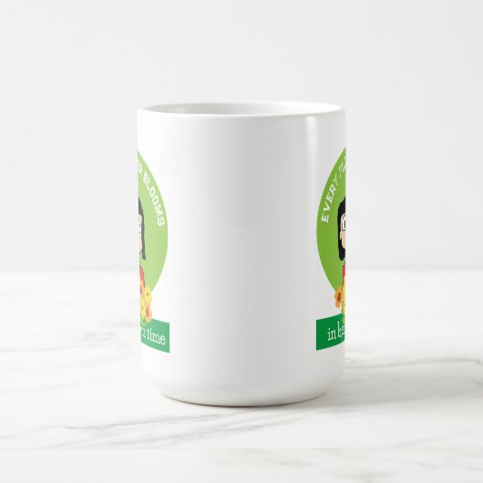 Elke bloem bloeit in haar eigen tijd koffiemok (Center)