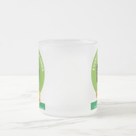 Elke bloem bloeit in haar eigen tijd matglas koffiemok (Center)