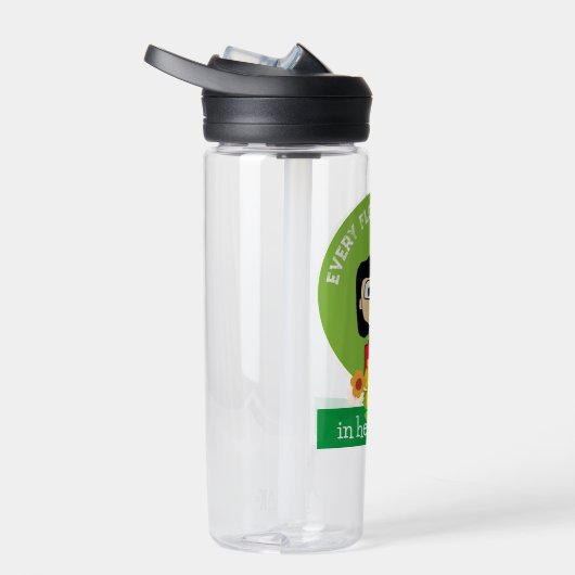 Elke bloem bloeit in haar eigen tijd waterfles (Rechts)