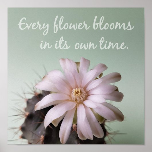 Elke Bloem Bloeit in Zijn Eigen Tijd Poster (Voorkant)