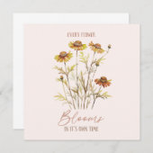 Elke bloem bloeit in zijn eigen tijd - rustieke bl (Voorkant / Achterkant)