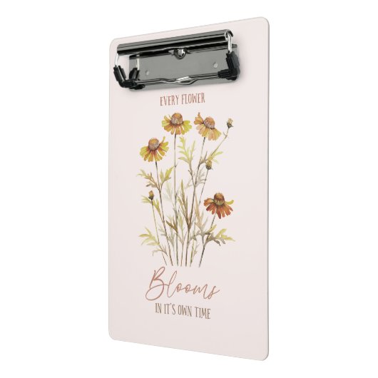 Elke bloem bloeit in zijn eigen tijd - rustieke bl mini klembord (Angled2)