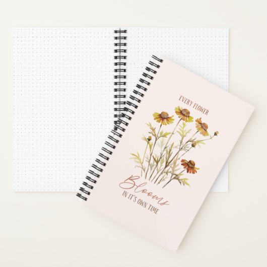 Elke bloem bloeit in zijn eigen tijd - rustieke bl notitieboek (Binnen)