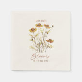 Elke bloem bloeit in zijn eigen tijd - rustieke bl servet (Voorkant)