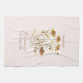 Elke bloem bloeit in zijn eigen tijd - rustieke bl theedoek (Horizontaal)