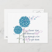 Elke bloem die ooit bloeide... briefkaart (Voorkant / Achterkant)