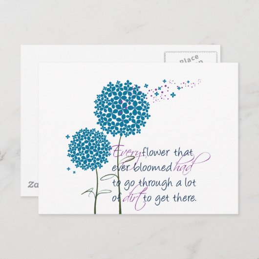 Elke bloem die ooit bloeide... briefkaart (Voorkant / Achterkant)