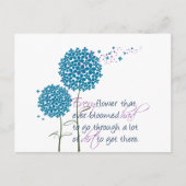 Elke bloem die ooit bloeide... briefkaart (Voorkant)