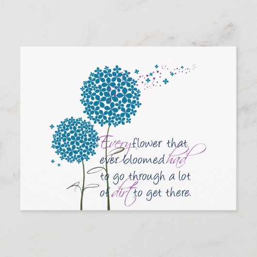 Elke bloem die ooit bloeide... briefkaart (Voorkant)