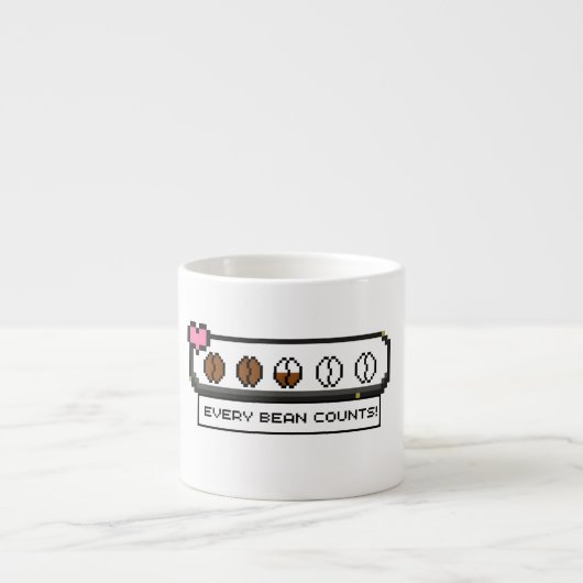 Elke boon telt espresso kop (Voorkant)