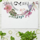 Elke bruiloft (25) Elegant Floral Jubileum Theedoek (Gevouwen)