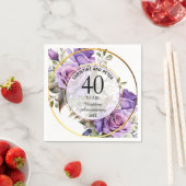 Elke bruiloft (40) Goud Lijst Rozen Jubileum Servet (Insitu)