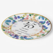 Elke bruiloft (45) Jubileum gouden Lijst bessen Papieren Bordje (Gekanteld)