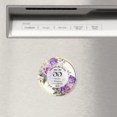 Elke bruiloft (55) Goud Lijst Rozen Jubileum Magneet (Insitu (Vaatwasser))