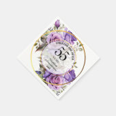 Elke bruiloft (55) Goud Lijst Rozen Jubileum Servet (Hoek)