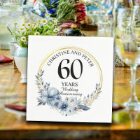 Elke bruiloft (60) Elegant Blauw Bloemen Jubileum