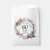 Elke bruiloft (60) Elegant Floral Jubileum Bedankzakje (Voorkant)