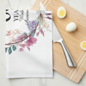 Elke bruiloft (60) Elegant Floral Jubileum Theedoek (Quarter Fold)