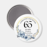 Elke bruiloft (65) Elegant Blauw Bloemen Jubileum