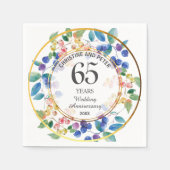 Elke bruiloft (65) Jubileum gouden Lijst bessen Servet (Voorkant)