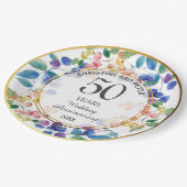 Elke bruiloft Jubileum (50) gouden Lijst bessen Papieren Bordje (Gekanteld)