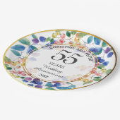 Elke bruiloft Jubileum (55) Gouden Lijst bessen Papieren Bordje (Gekanteld)