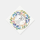 Elke bruiloft Jubileum (70) gouden Lijst bessen Servet (Hoek)