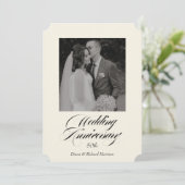 Elke bruiloft Jubileum fotouitnodiging Kaart (Staand voorkant)