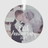 Elke bruiloft Jubileum - met volledige foto Ornament (achterkant)