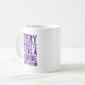 Elke Brunette heeft een klontje nodig Koffiemok (Voorkant links)