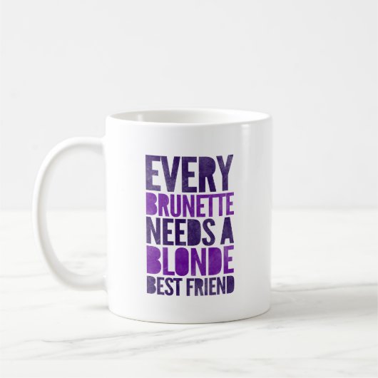 Elke Brunette heeft een klontje nodig Koffiemok (Links)