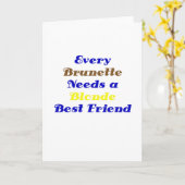 Elke Brunette vereist een Beste Vriend van de Kaart (Gele Bloem)
