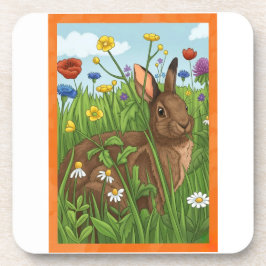 Elke Bunny Houdt van Bloemen Bier Onderzetter